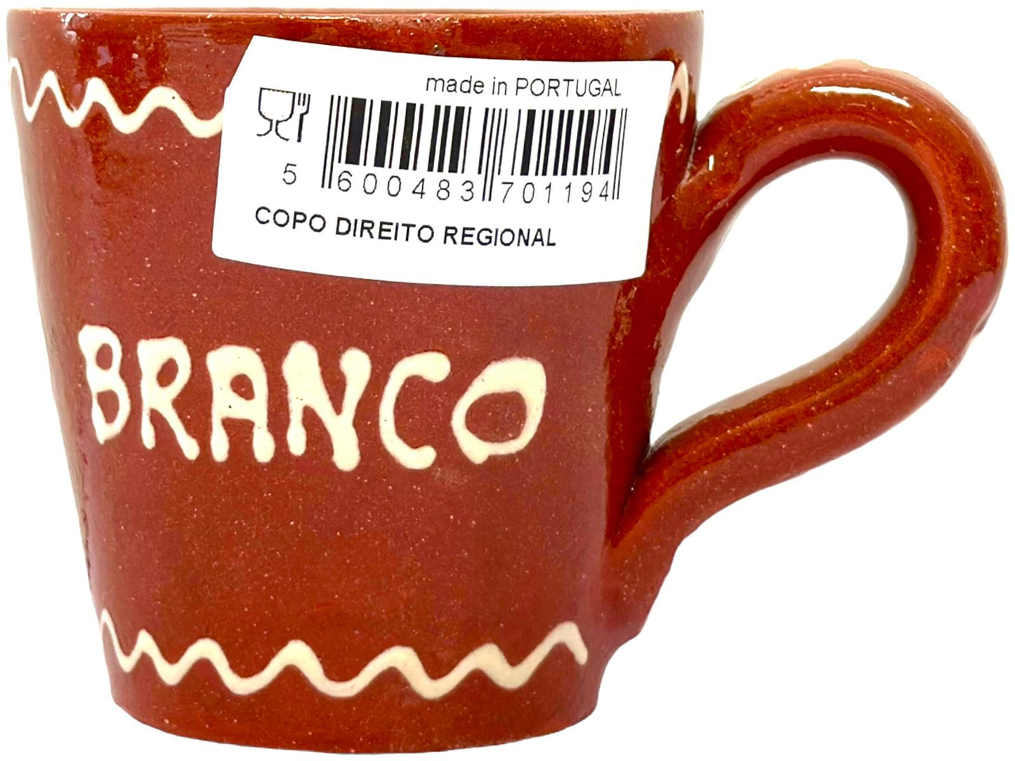Edgar Picas Copo Direito Bebe Vinho Branco Portuguese Terracotta Mug 8.5cm x 9cm