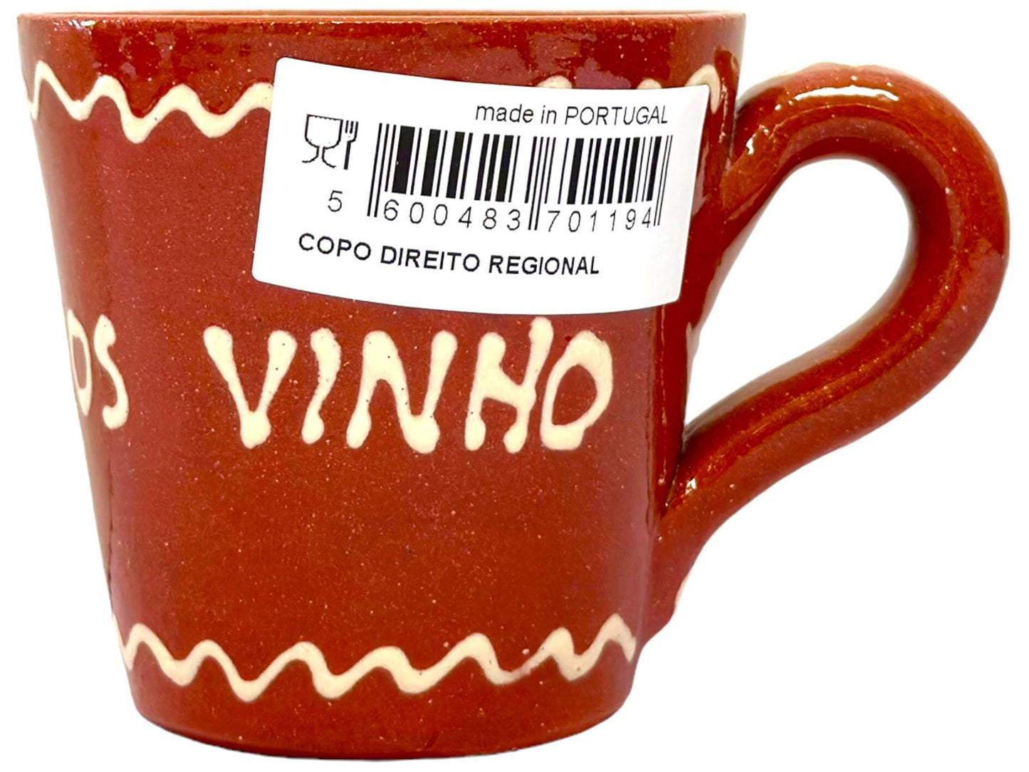 Edgar Picas  Copo Direito Bebe Menos Vinho Portuguese Terracotta Mug 8.5cm x 9cm