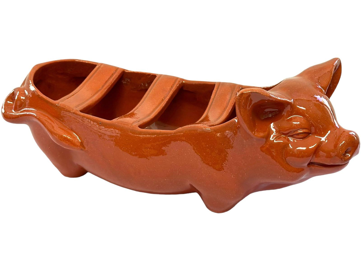 Edgar Picas Porco Assador Regional A Rir Liso Portuguese Terracotta Smiling Pig 29cm x 11cm x 7cm
