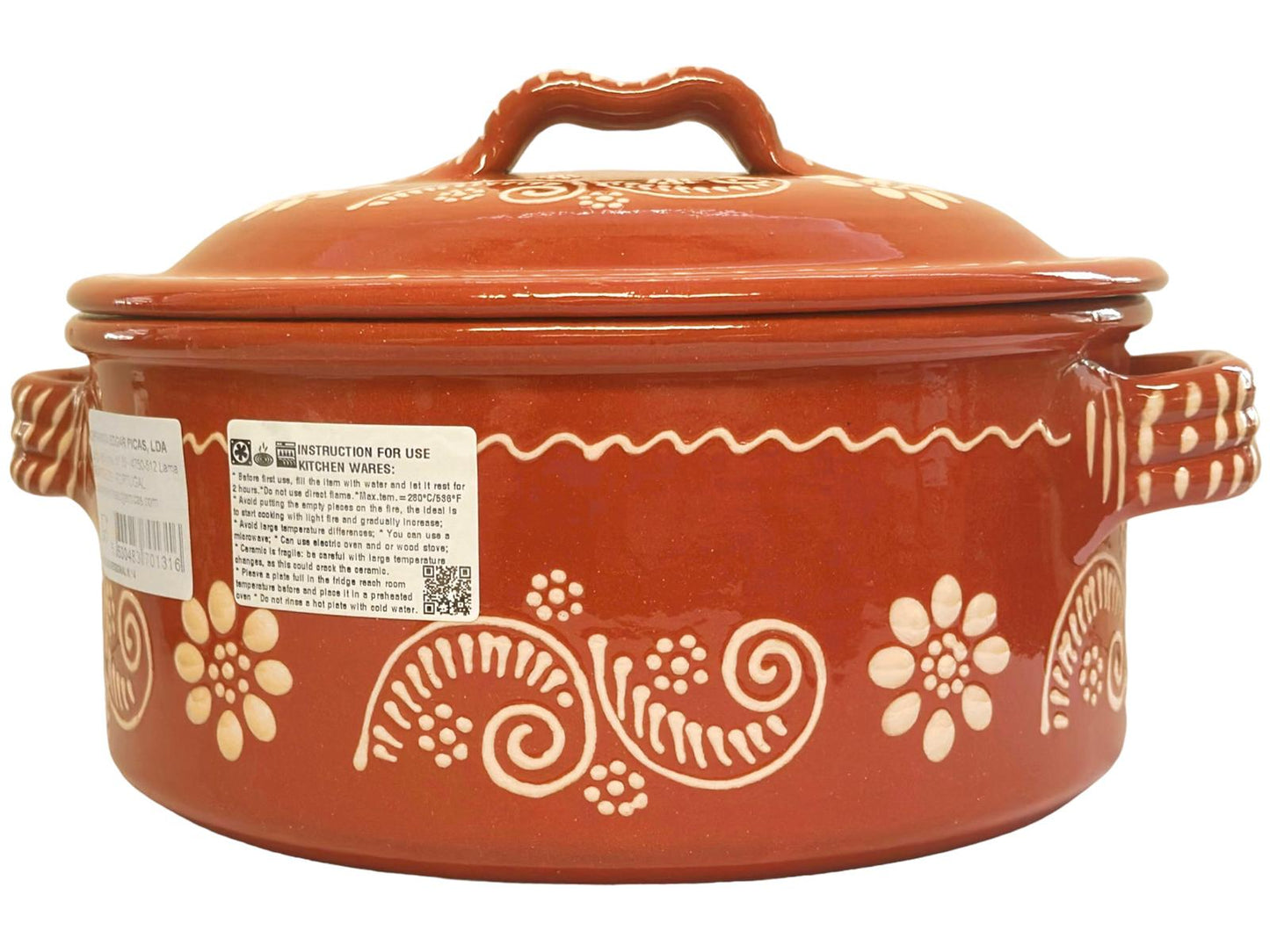 Edgar Picas Tacho Regional 6 Portuguese Terracotta Pot H 14cm W+L 34cm