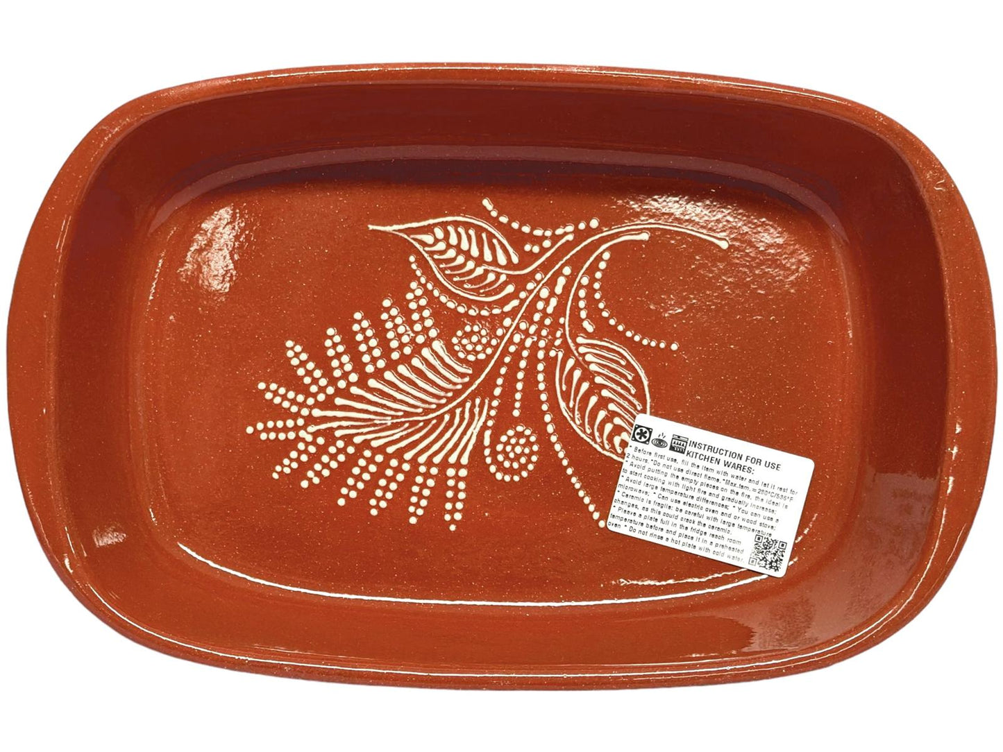 Edgar Picas Tabuleiro Regional 1 Portuguese Terracotta Tray H 5.5cm W 19cm L 30cm