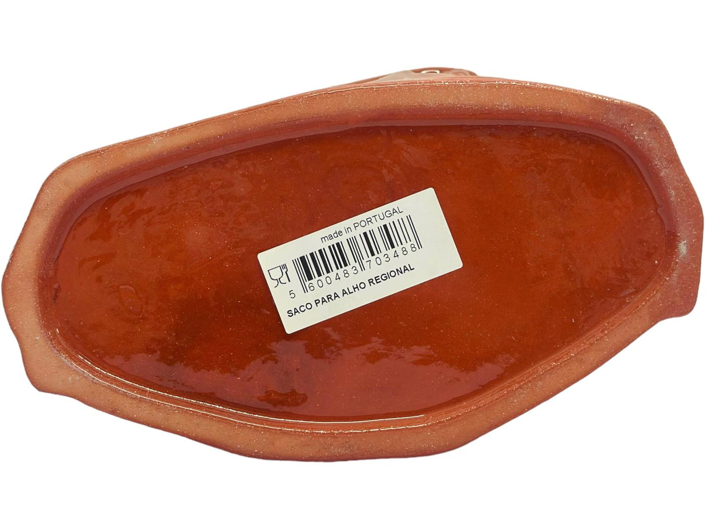 Edgar Picas Saco de Alho Regional Portuguese Terracotta Regional Garlic Storage Jar H 20cm W 11cm L 20cm