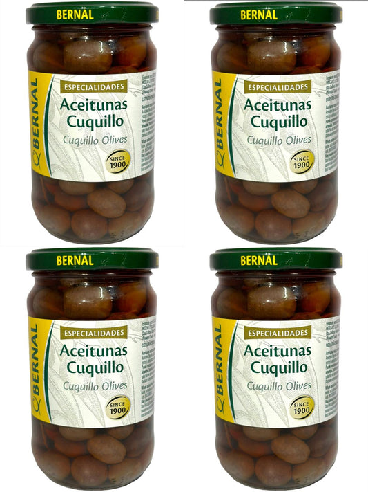 Bernal Aceitunas Cuquillo Spanish Olives 4 Pack 300g x4