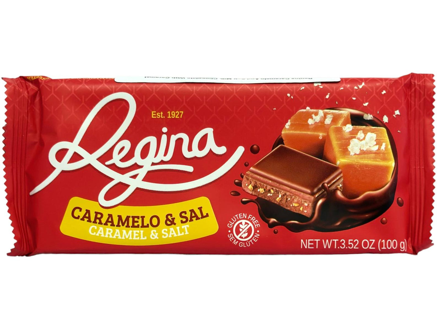 Regina Caramelo and Sal Portuguese Milk Chocolate with Salted Caramel 100g - 6 pack 600g total