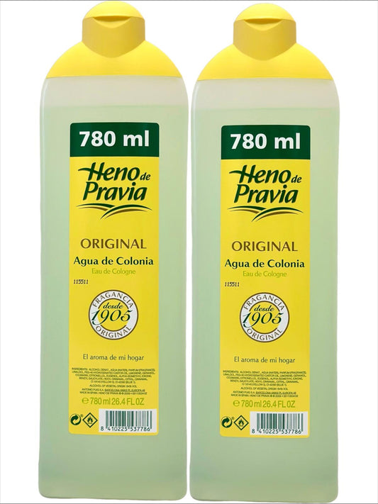 Heno de Pravia Original Agua de Colonia Spanish Cologne 780ml Twin Pack 1560ml Total