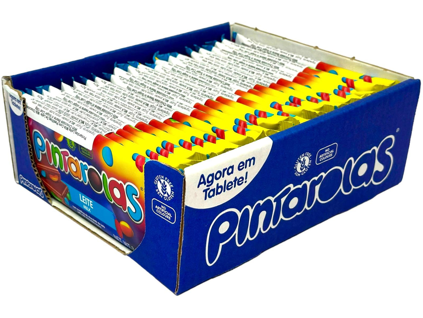 Pintarolas Milk Chocolate Bar with Chocolate Coated Beans 22 x 100g 2200g total