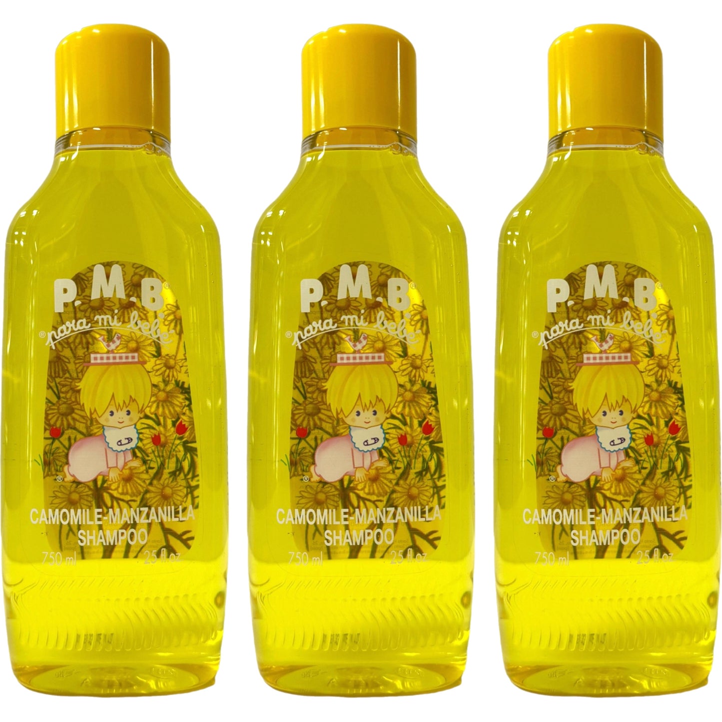 Para Mi Bebe Chamomile Manzanilla Shampoo 750ml 3 Pack 2250ml Total
