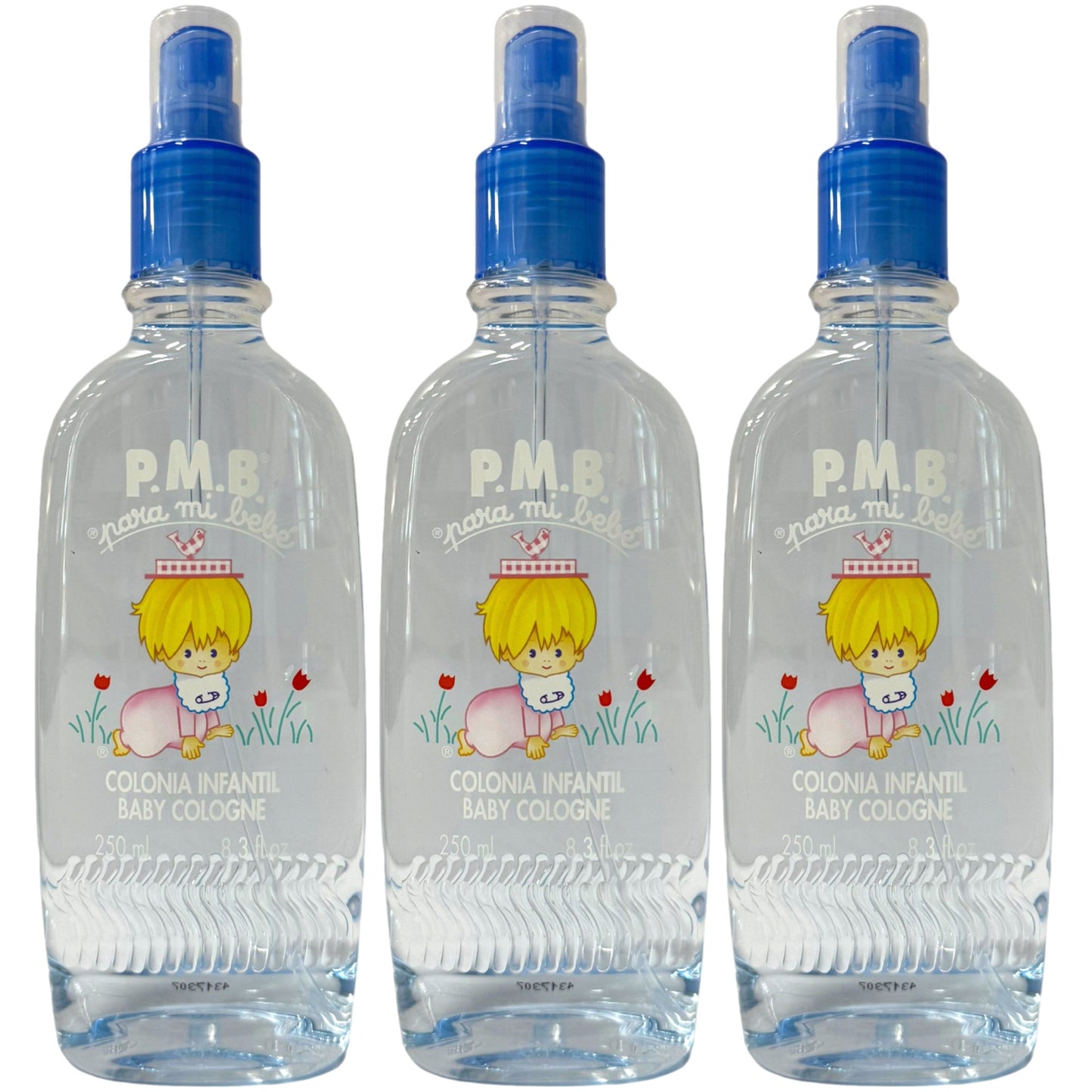 Para Mi Bebe Colonia Infantil Blue Baby Cologne Spray 250ml 3 Pack 750ml Total