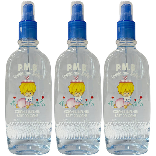 Para Mi Bebe Colonia Infantil Blue Baby Cologne Spray 250ml 3 Pack 750ml Total