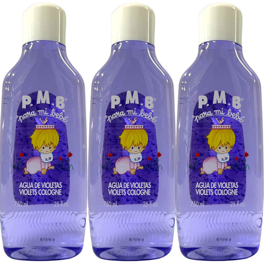 Para Mi Bebe Agua De Violetas Purple Violet Baby Cologne 750ml 3 Pack 2250ml Total