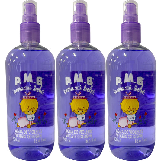 Para Mi Bebe Agua De Violetas Purple Violet Baby Cologne Spray 500ml 3 Pack 1500ml total