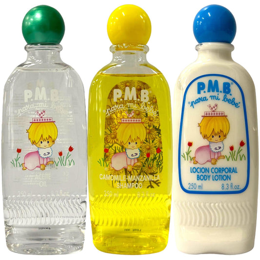 Para Mi Bebe Baby Oil, Body Lotion and Shampoo 250ml each Mixed Pack 750ml Total