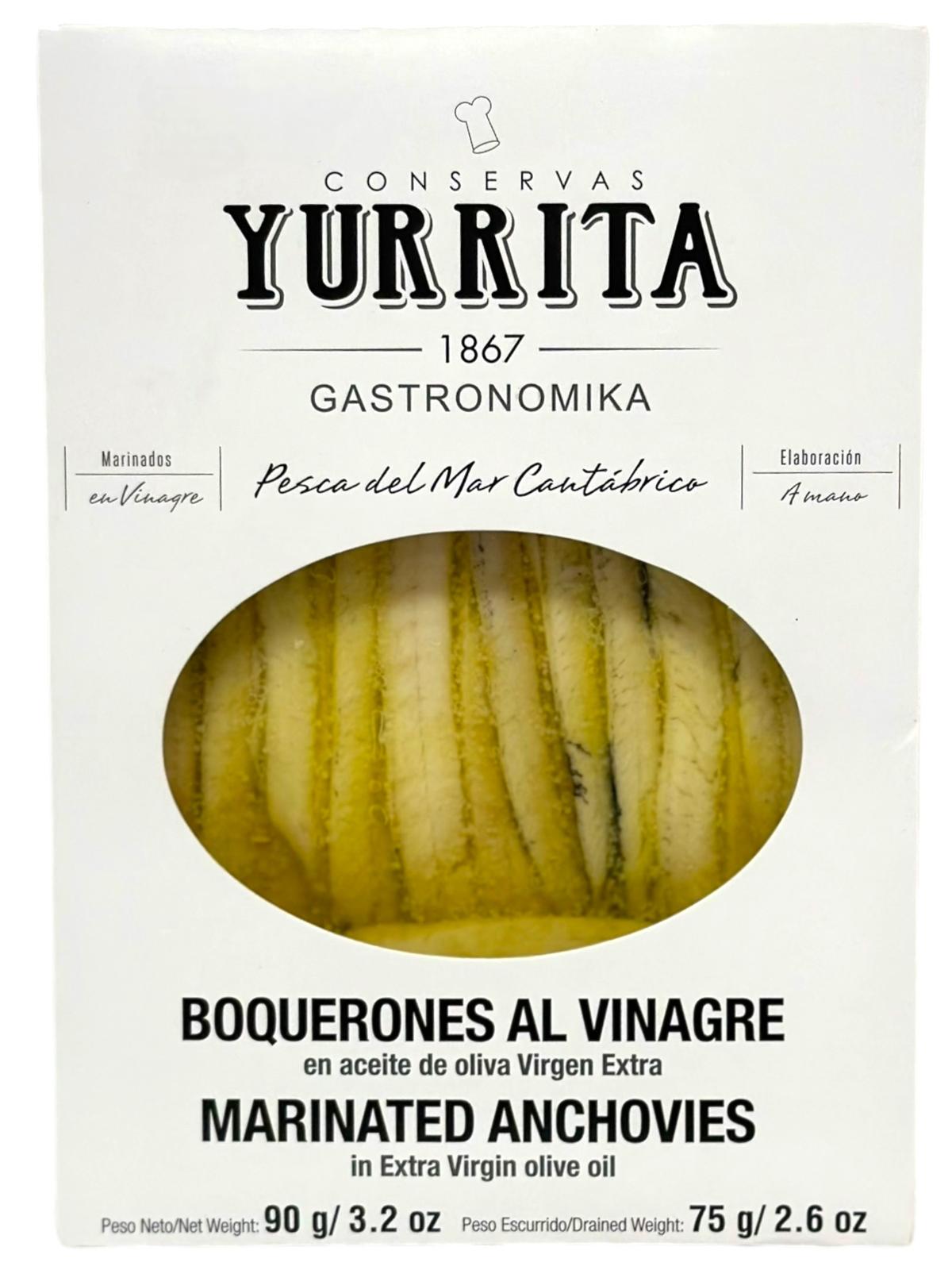 Yurrita Anchovies in Extra Virgin Olive Oil 90g