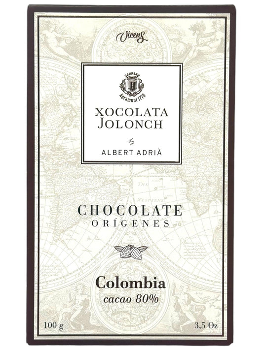 Vicens Xocolata Jolonch Chocolate Origines Colombia 80% Cacao Dark Chocolate With Colombian Cacao 100g (Copy) (Best Before 01-01-2025)
