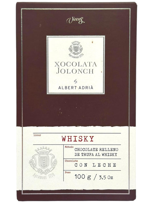 Vicens Xocolata Jolonch Chocolate Con Leche Relleno De Trufa Al Whisky Milk Chocolate With Whisky 100g (Best Before 01-02-2025)