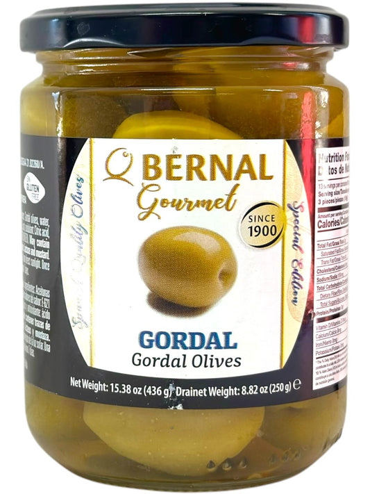 Bernal Gourmet Gordal Olives 436g (Best Before 03-12-2028)