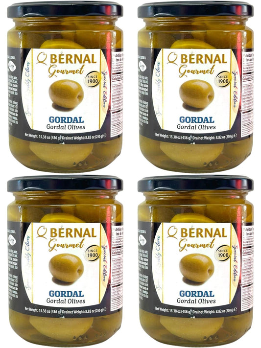 Bernal Gourmet Gordal Olives 436g  x4 Pack (Best Before 03-12-2028)