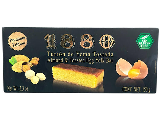 1880 Turron de Yema Tostada Premium Edition Almond & Toasted Egg Yolk Bar 150g (Best Before 31-07-2026)