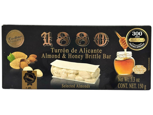 1880 Turron de Alicante Almond & Honey Hard Nougat Premium Edition 150g (Best Before 31-12-2026)