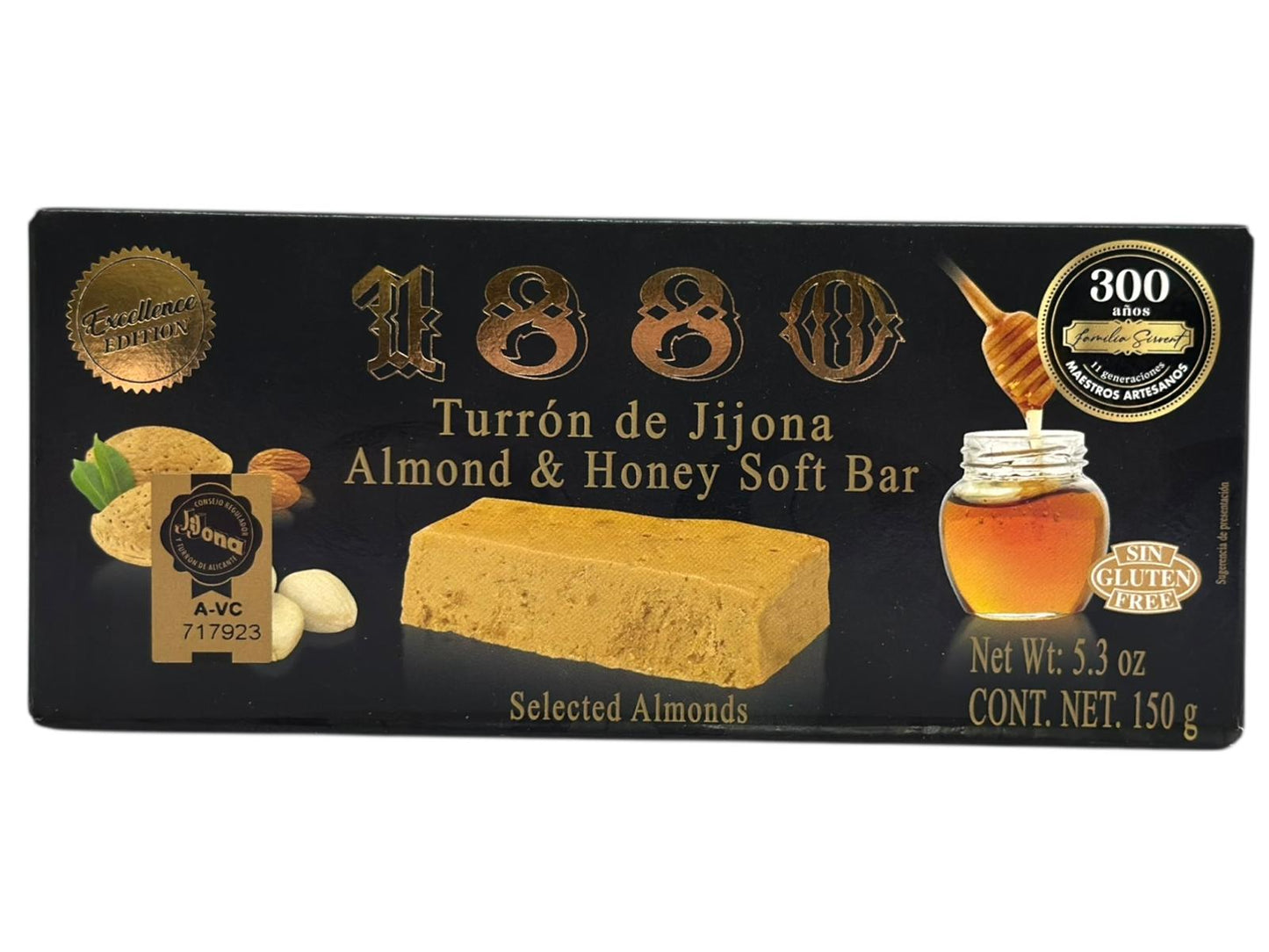 1880 Turron de Jijona Almond & Honey Soft Nougat Premium Edition 150g (Best Before 31-12-2026)