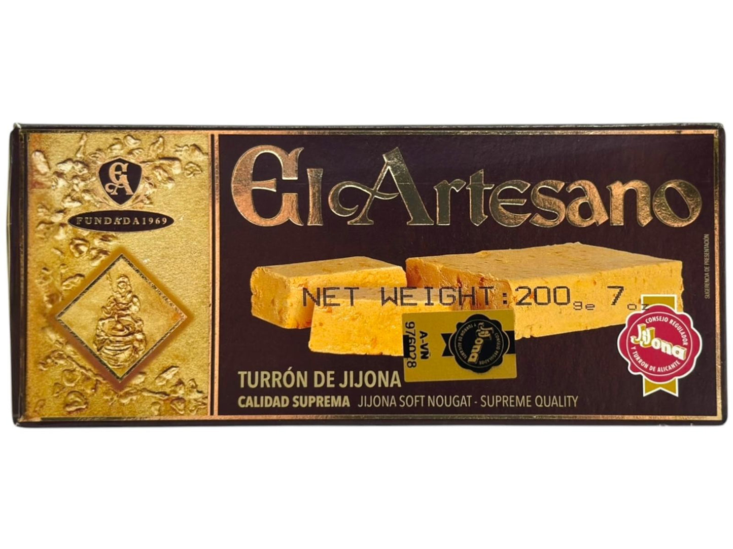 El Artesano Turron de Jijona Blando Spanish Soft Nougat 200g (Best Before 30-01-2027)