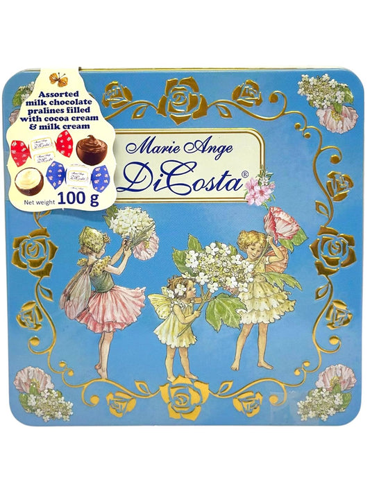 Marie Ange di Costa Flower Fairy Italian Assorted Milk Chocolate Pralines—Il Quadretto in Light Blue 100g (Best Before 31-12-2026)