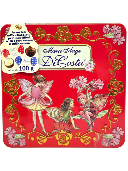 Marie Ange di Costa Flower Fairy Italian Assorted Milk Chocolate Pralines—Il Quadretto in Red  100g (Best Before 31-12-2026)