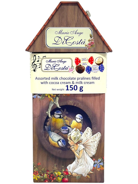 Marie Ange di Costa Italian Flower Fairy Music Box with Praline Chocolates--Casa degli Uccelli La Danza 140g (Best Before 31-12-2026)