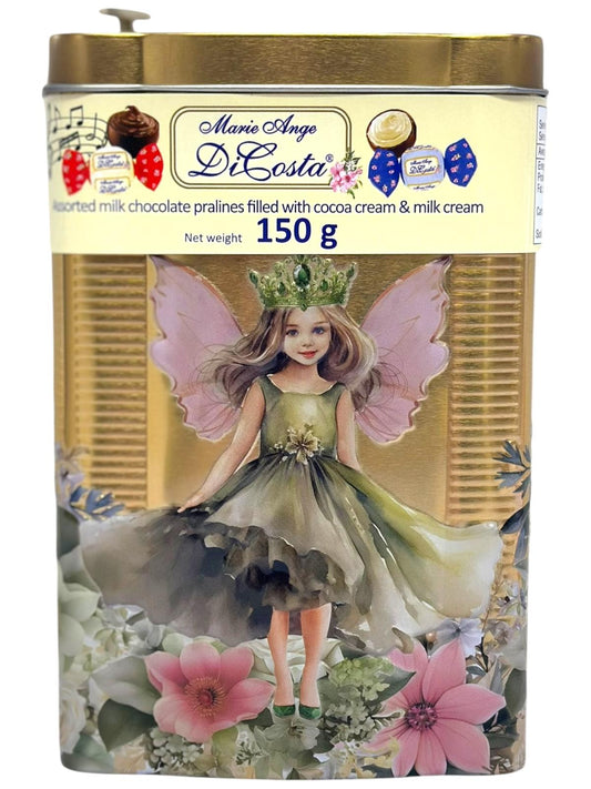 Marie Ange di Costa Lily Green Fairy Music Box  With Italian Praline Chocolates Filled with cocoa cream & milk cream  150g (Best Before 31-12-2026)