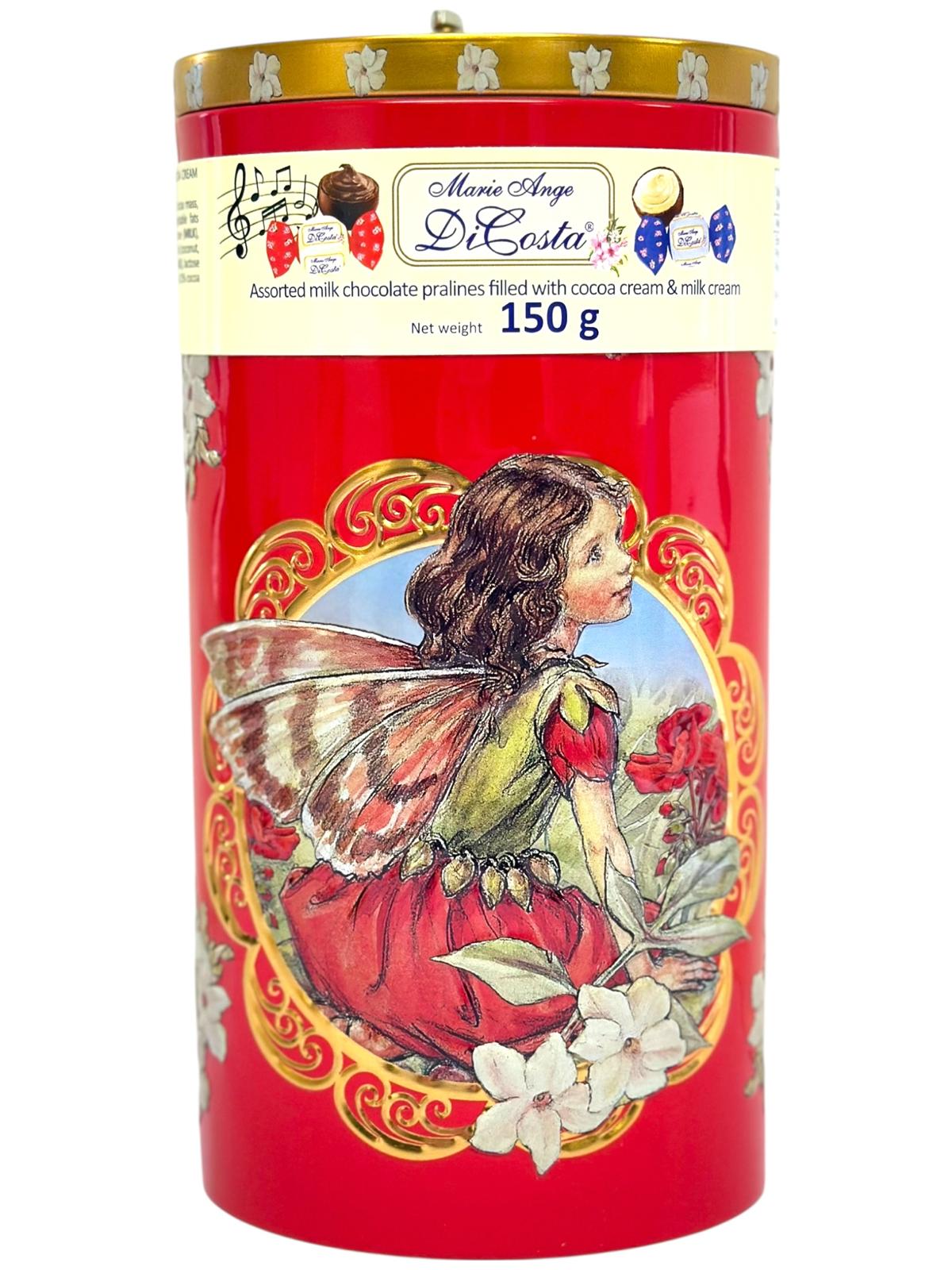 Marie Ange di Costa Flower Fairy Music Box With Italian Assorted Chocolates pralines—Il Fantasia in Red 150g (Best Before 31-12-2026)