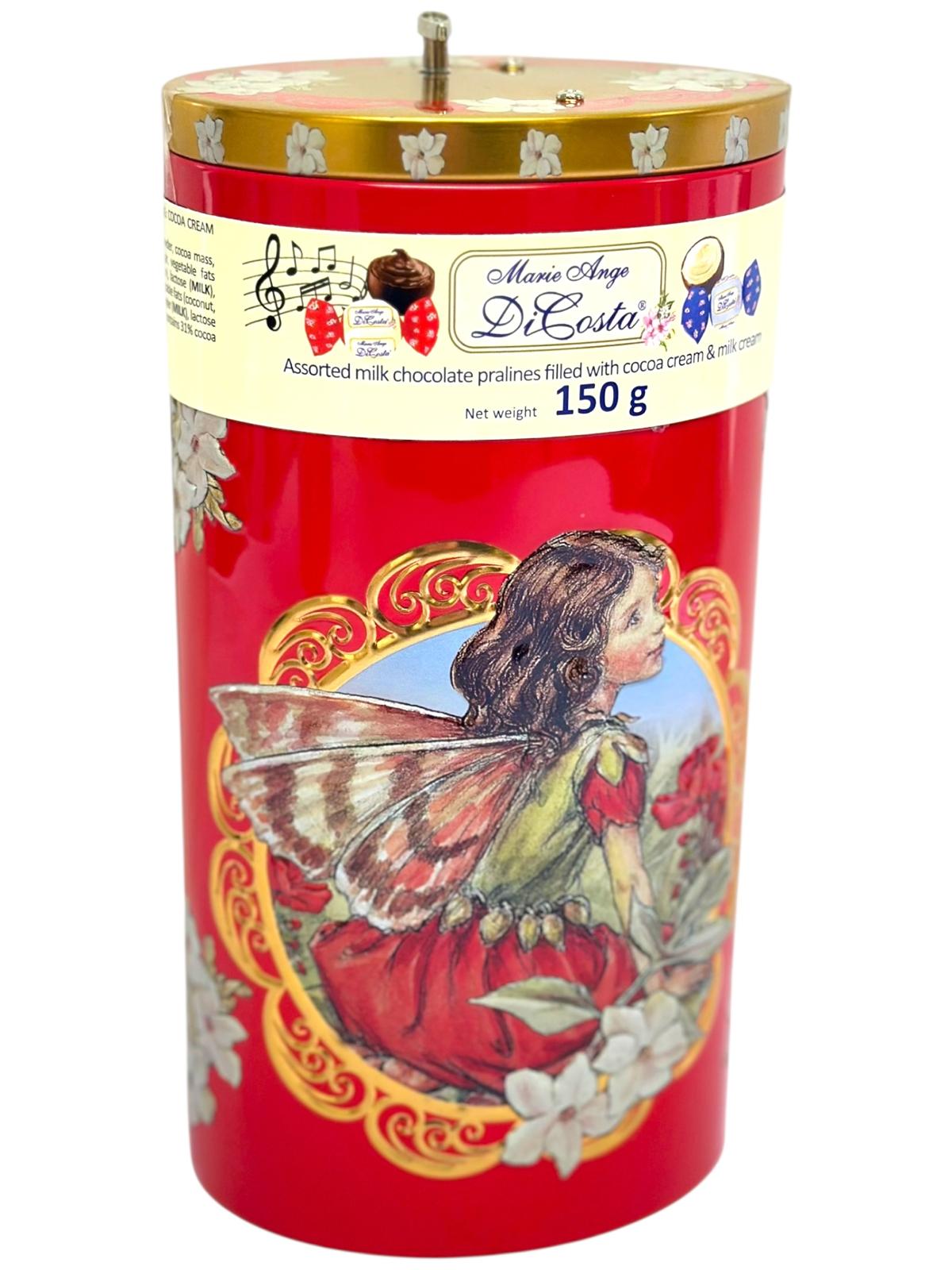 Marie Ange di Costa Flower Fairy Music Box With Italian Assorted Chocolates pralines—Il Fantasia in Red 150g (Best Before 31-12-2026)