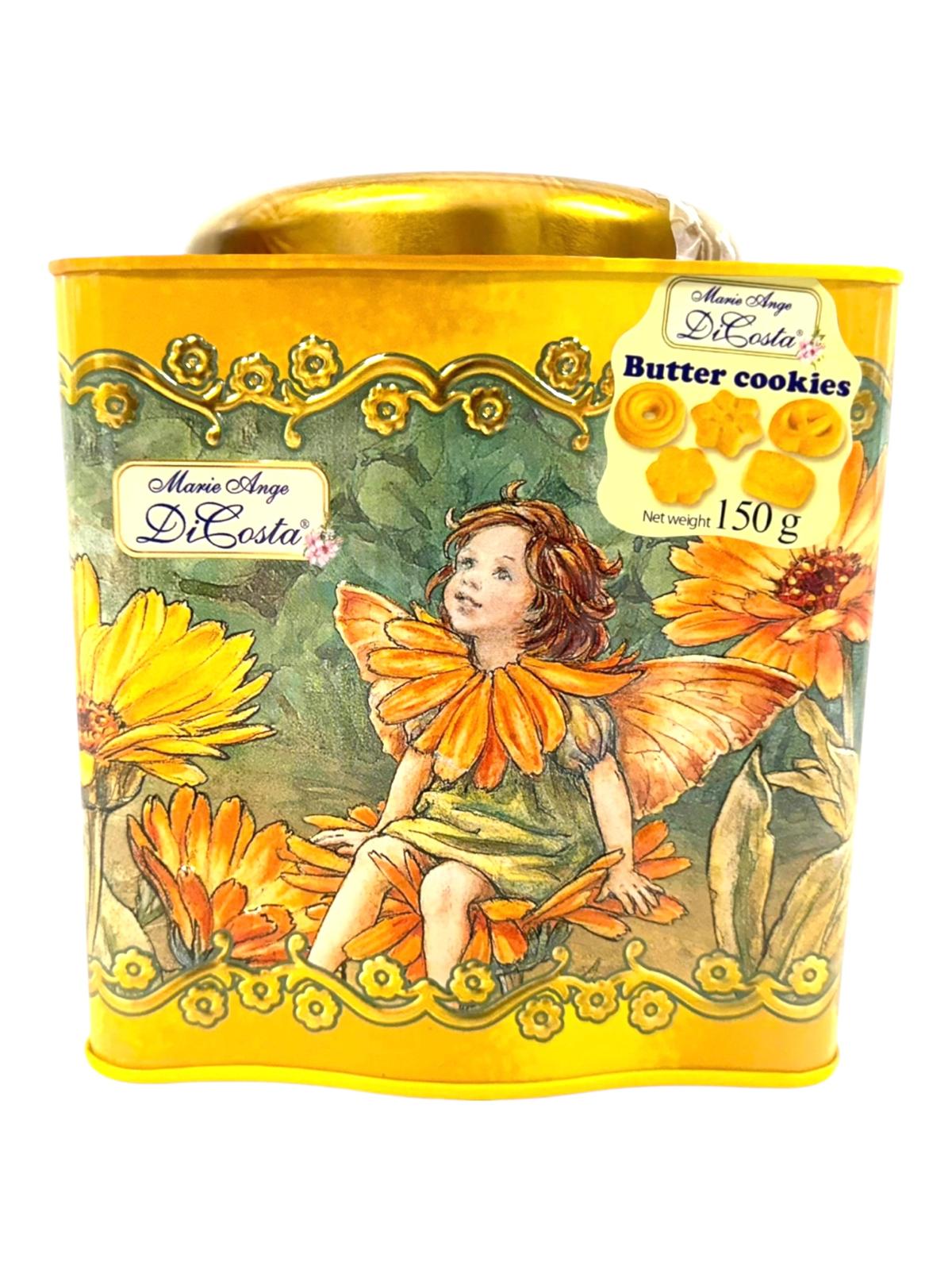 Marie Ange di Costa Flower Fairy Italian Butter Cookies—Il Boccetta in Gold 150g (Best Before 31-08-2026)
