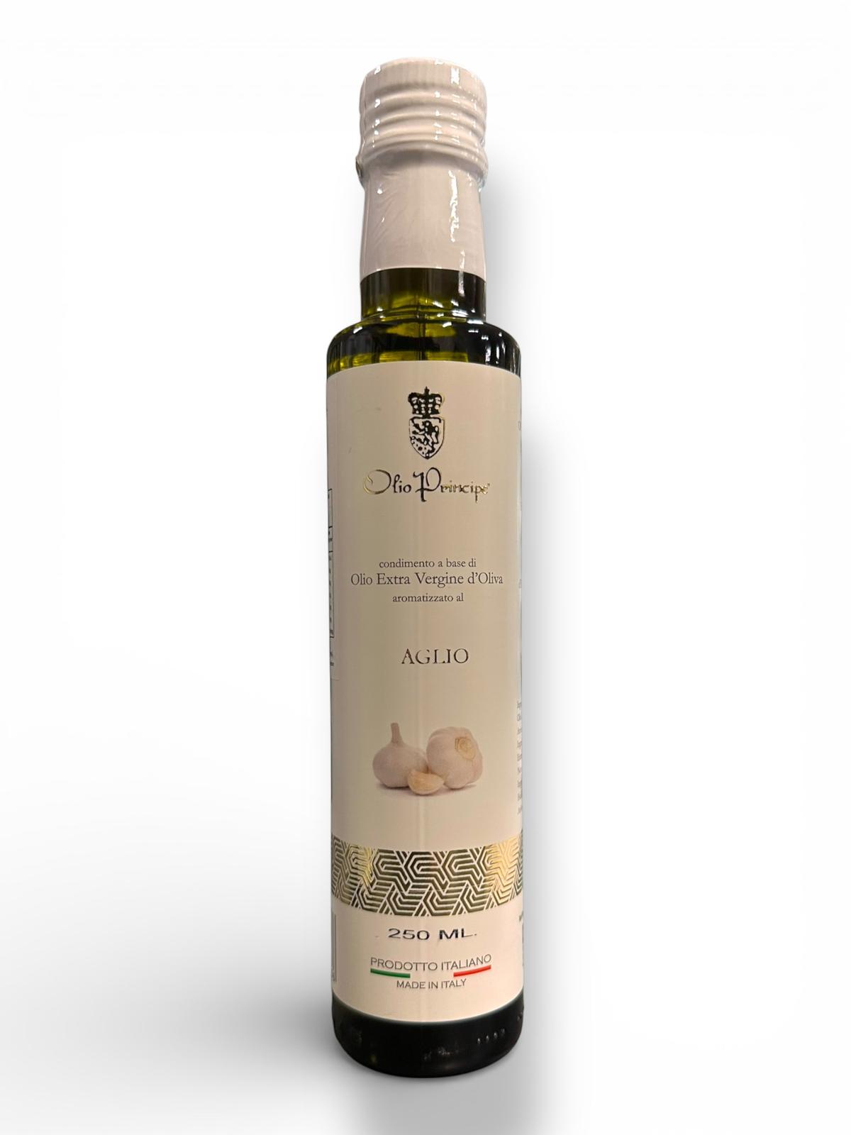Olio Principe Sicilian Extra Virgin Olive Oil  flavoured with Garlic  250ml