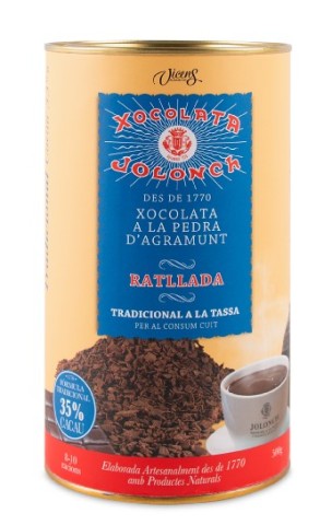 Vicens Xocolata Jolonch Cacao a la Taza Stone Ground Hot Chocolate 30% Tube 500g (Best Before 31-12-2027)