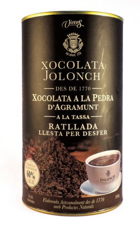 Vicens Xocolata Jolonch Cacao a la Taza Stone Ground Hot Chocolate 60% Tube 500g (Best Before 31-12-2027)