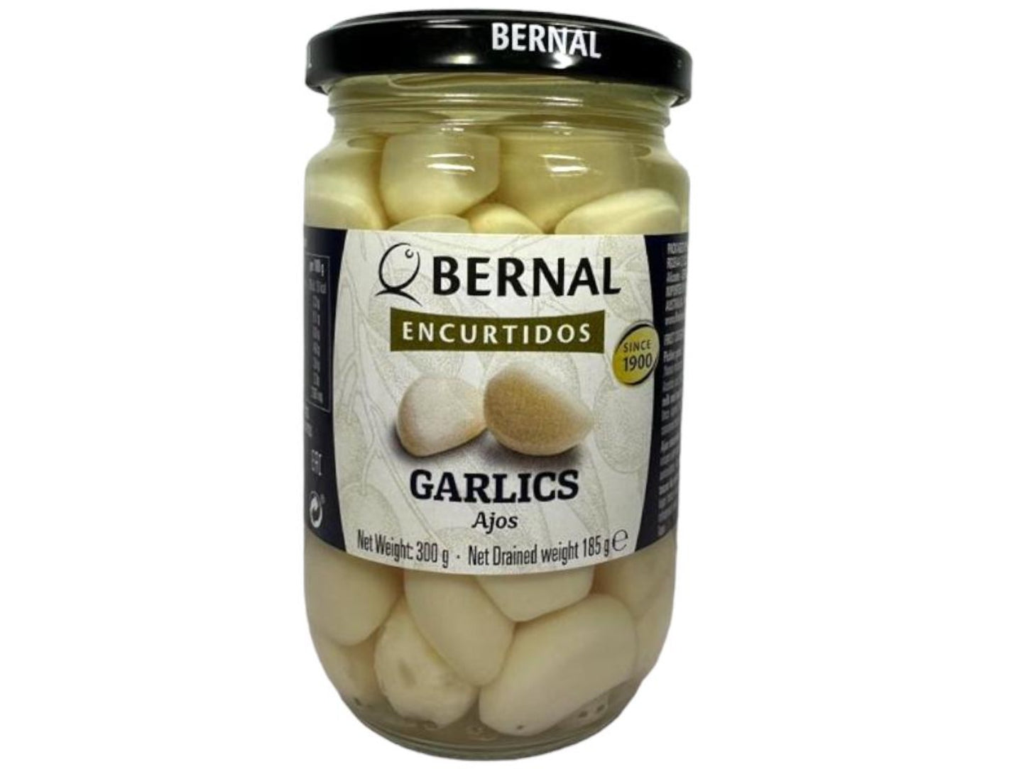 Bernal Encurtidos Ajos Spanish Pickled Garlic Four Pack 4 x 300g