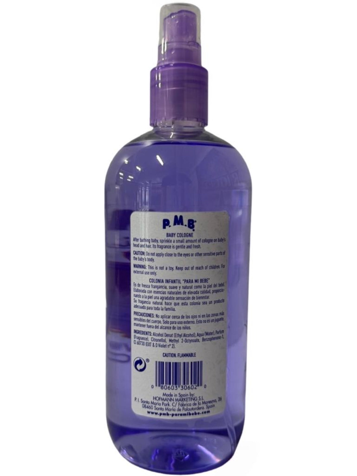 Para Mi Bebe Agua De Violetas Violets Cologne Spray 500ml