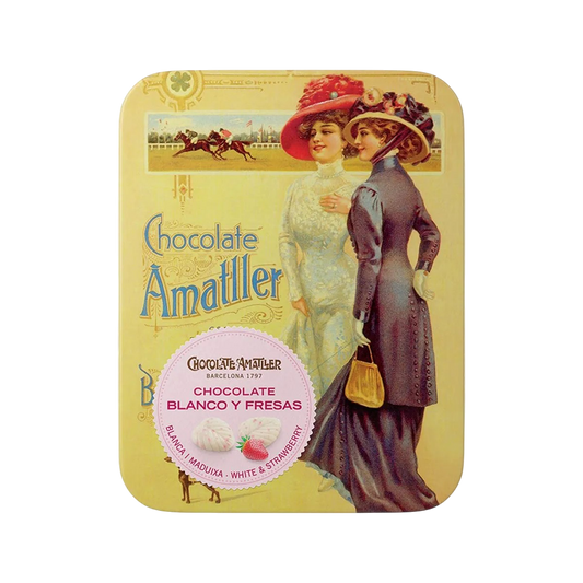 IN STORE ONLY - Chocolate Amatller White and Strawberry Chocolate 60g (Best Before 30-06-2027)