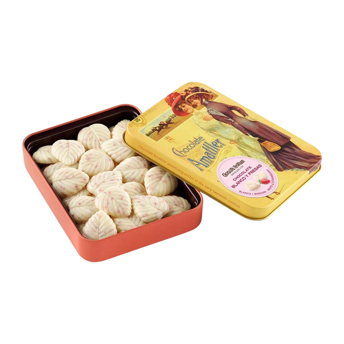 IN STORE ONLY - Chocolate Amatller White and Strawberry Chocolate 60g (Best Before 30-06-2027)
