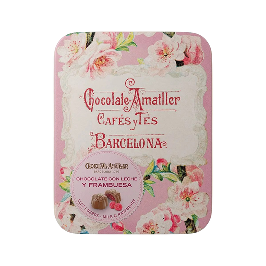 IN STORE ONLY - Chocolate Amatller Milk Chocolate with Raspberries 72g (Best Before 30-06-2026)