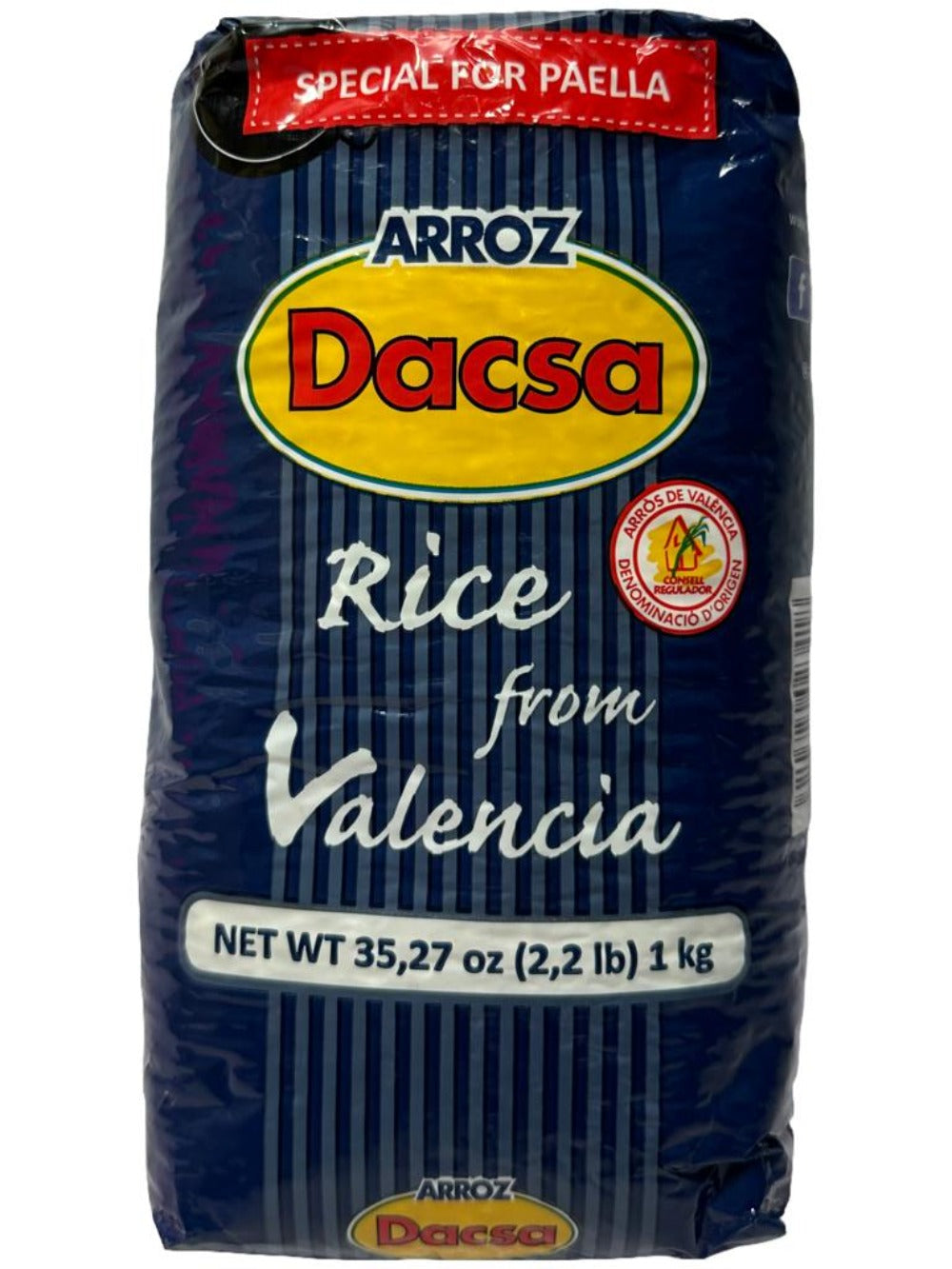 Dacsa Arroz de Valencia Valencian Rice for paella 1kg (Best Before 01-11-2025)