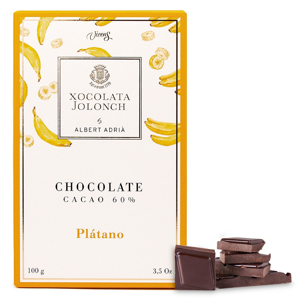Vicens Xocolata Jolonch Chocolate Platano Dark Chocolate 60% With Banana 100g