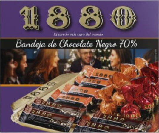 1880 Bandeja de Chocolate Negro Spanish Dark Chocolate 70% Assortment 260g Best Before End of November 2024