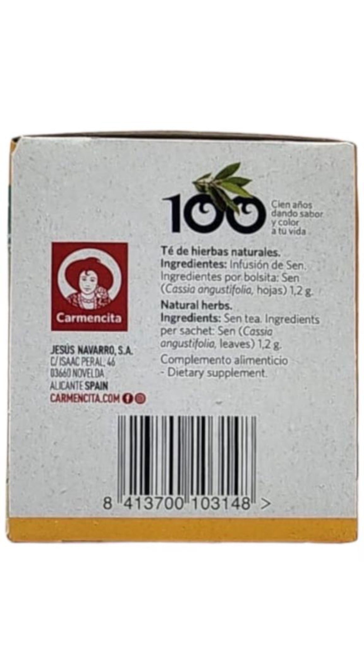 Carmencita Natural Herbs Tea 20x bags 24g (Best Before 01-11-2025)