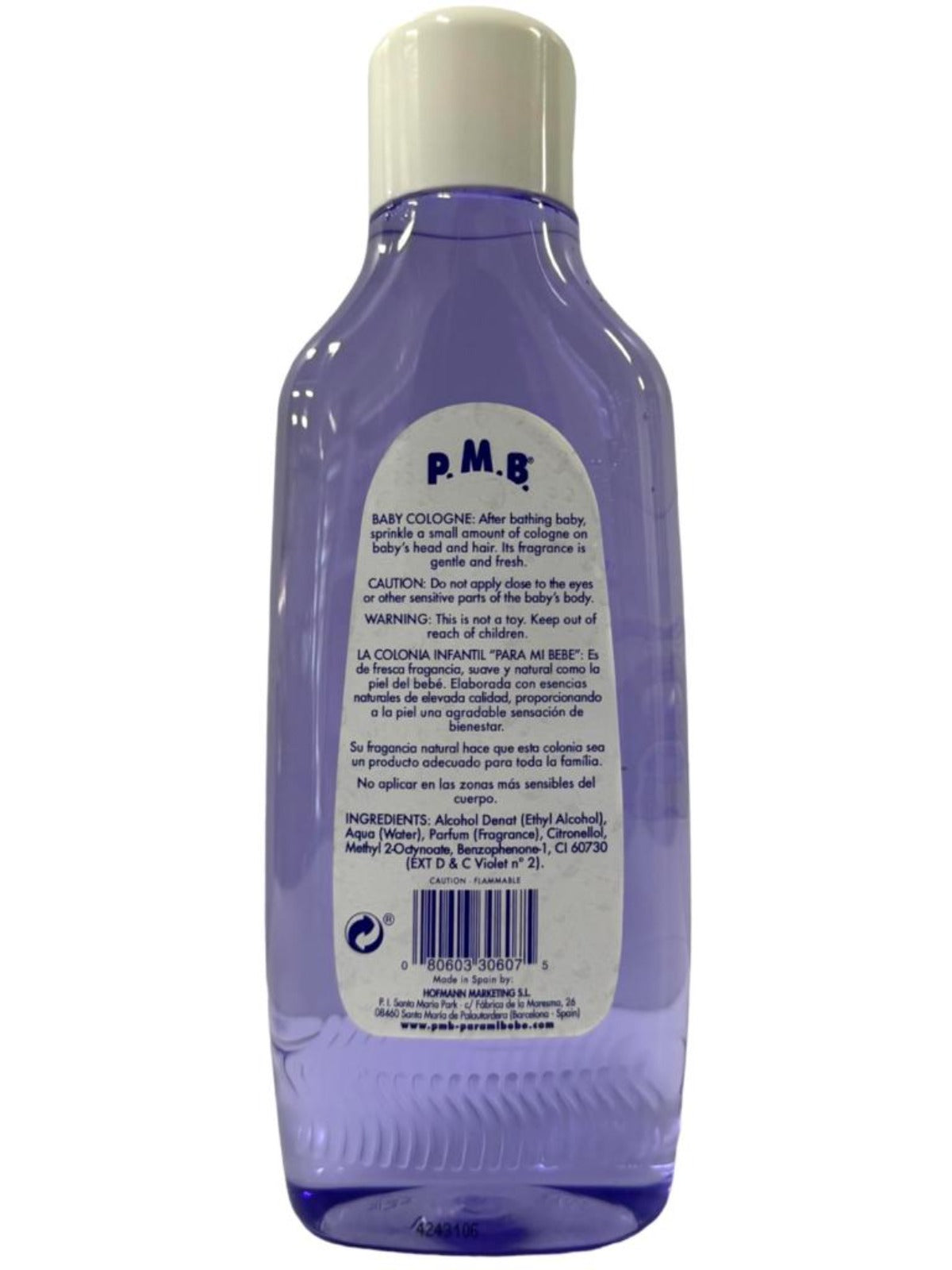 Para Mi Bebe Agua De Violetas Purple Violet Baby Cologne 750ml 3 Pack 2250ml Total