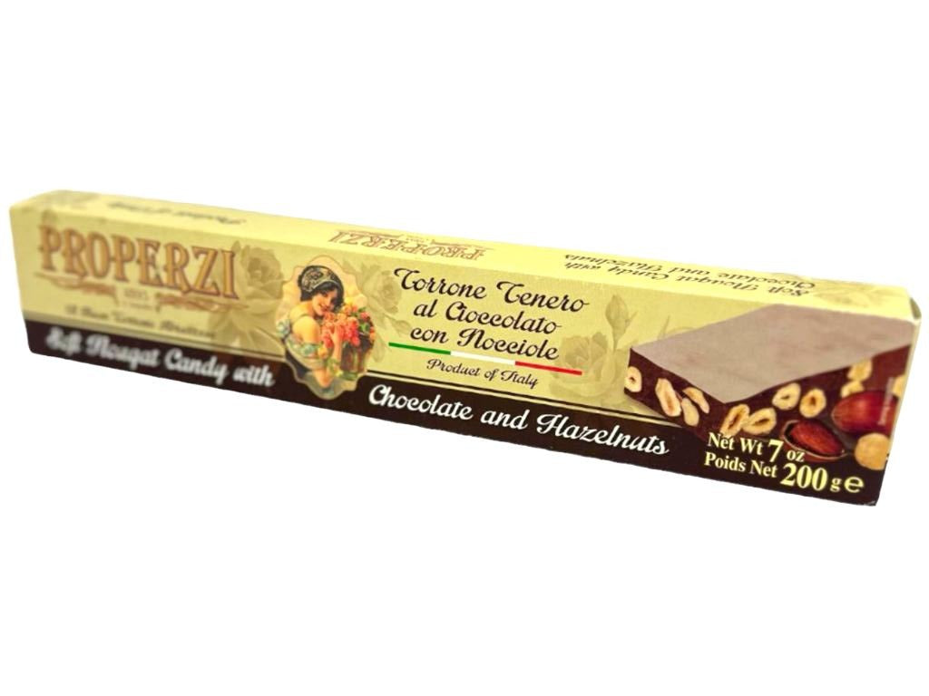 Properzi  Italian Soft Nougat Candy With Chocolate And Hazelnut 200g 2 Pack Total 400g