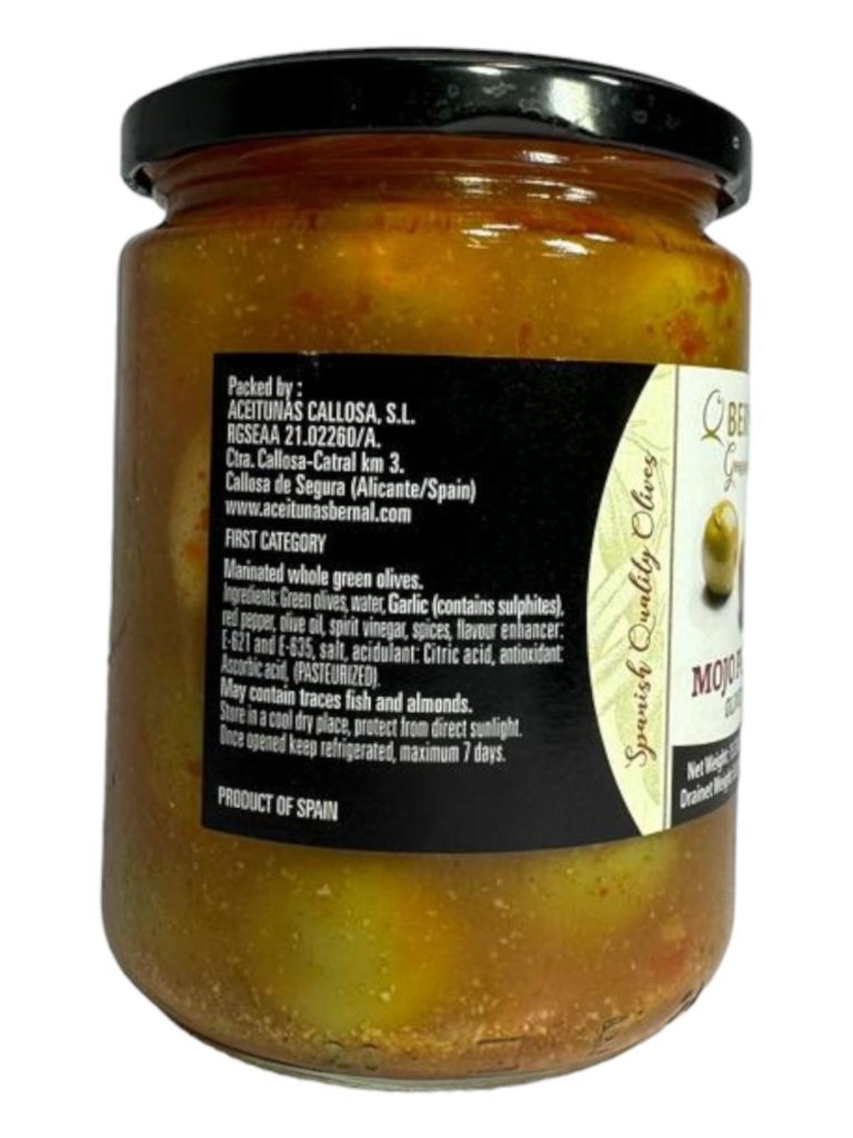 Bernal Gourmet Mojo Picon Marinated Whole Green Olives 4 pack 250g x4