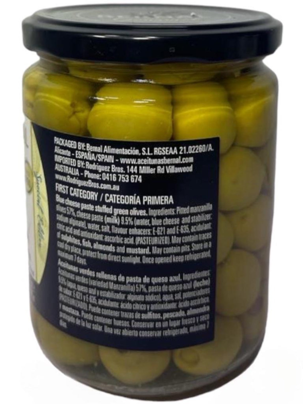 Bernal Gourmet Spanish Blue Cheese Stuffed Olives 2 pack 436g x2