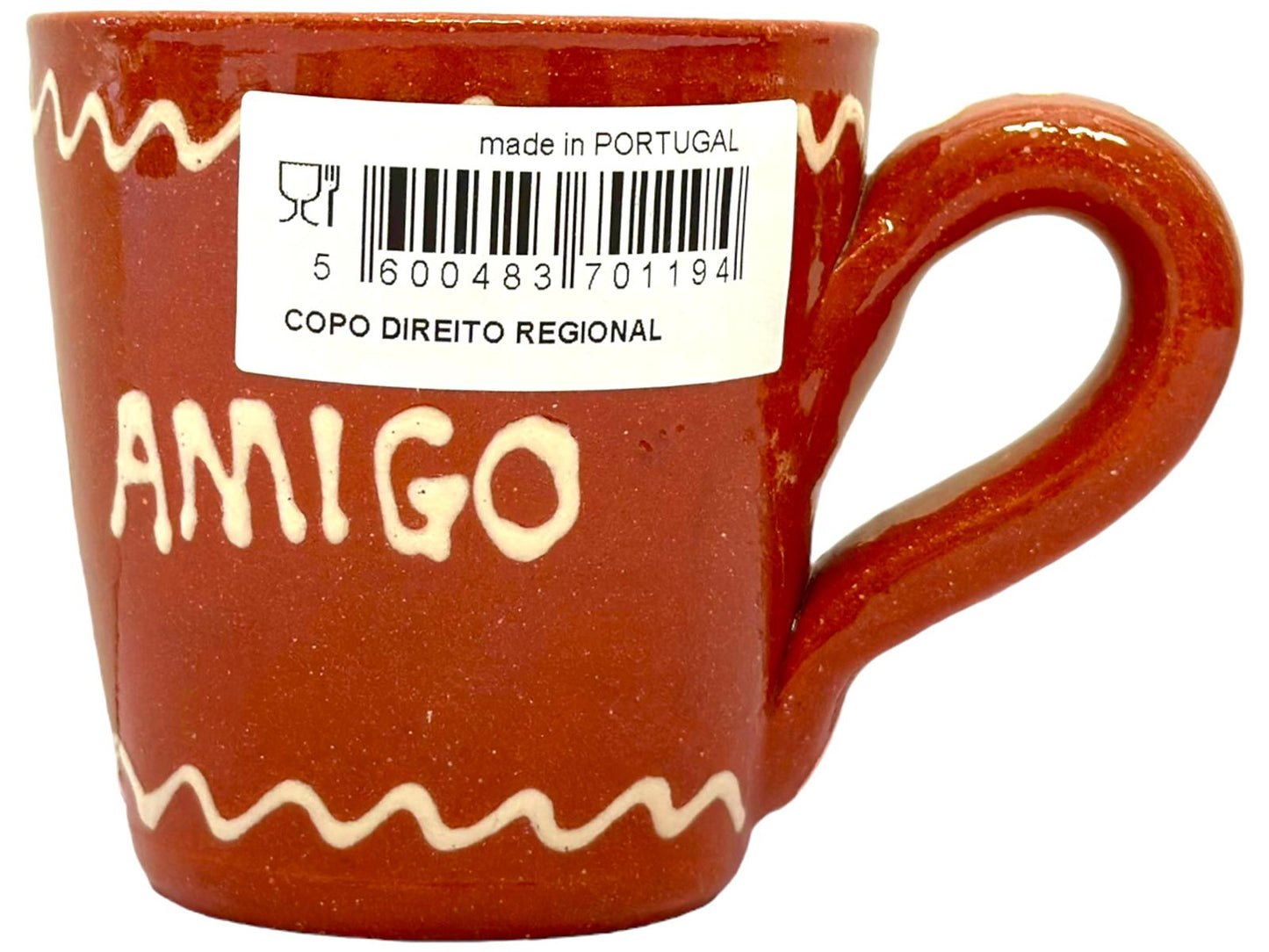 Edgar Picas  Copo Direito Bebe Meu Amigo Portuguese Terracotta Mug 8.5cm x 9cm