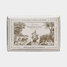 IN STORE ONLY - Simon Coll - Spanish Drinking Chocolate Bar 200g- 60% Cocoa with Cinnamon (Best Before 28-02-2027)